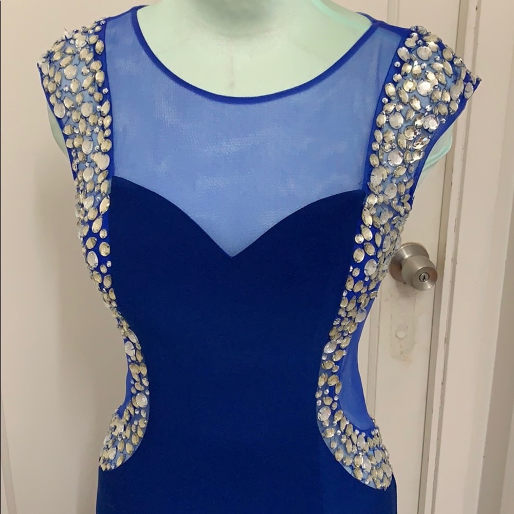 Fiesta Fashion Royal Blue evening gown - Picture 2 of 7